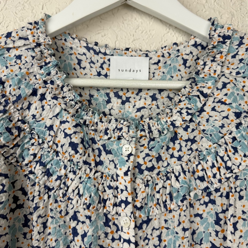 *We Are Sundays Womens Indigo Blue Floral Harley Romper Small - Picture 5 of 14